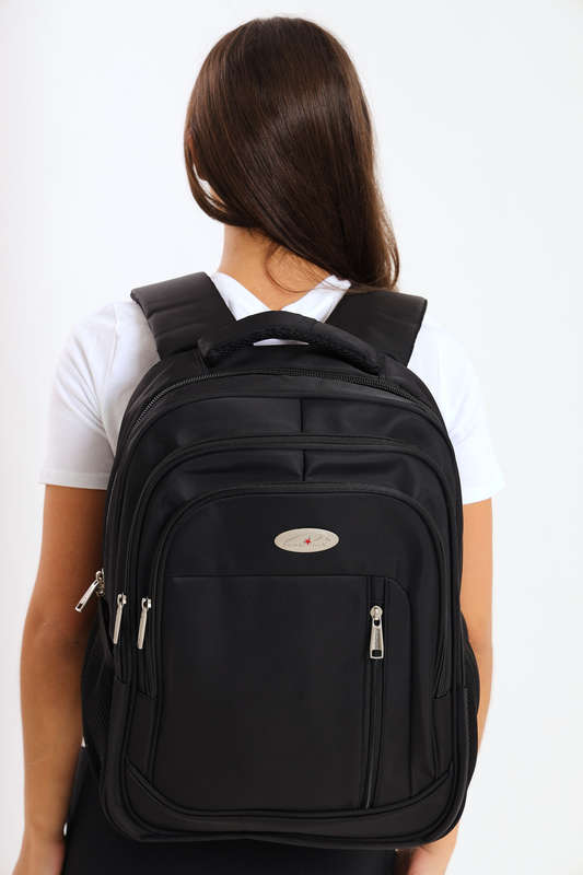 Powerland Laptop Backpack or School Bag with Multiple Compartments Black Large