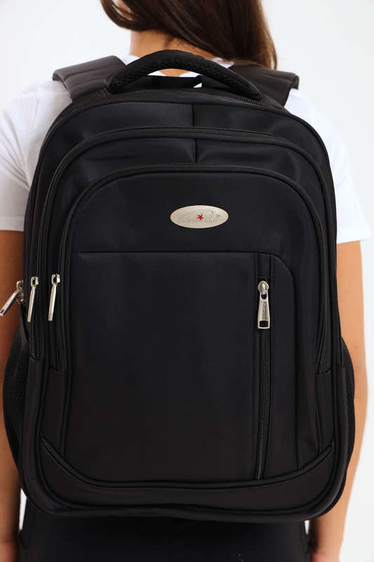 Powerland Laptop Backpack or School Bag with Multiple Compartments Black Large