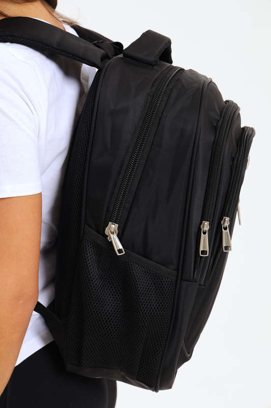Powerland Laptop Backpack or School Bag with Multiple Compartments Black Large