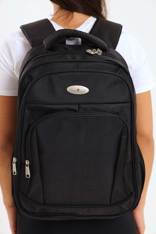 Powerland Laptop Backpack or School Bag with Multiple Compartments Black Large