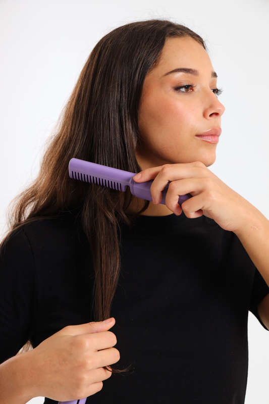 Senza® 2 In 1 Lazy Wireless Hot Comb Portable Mini USB Rechargeable Travel Hair Straightener