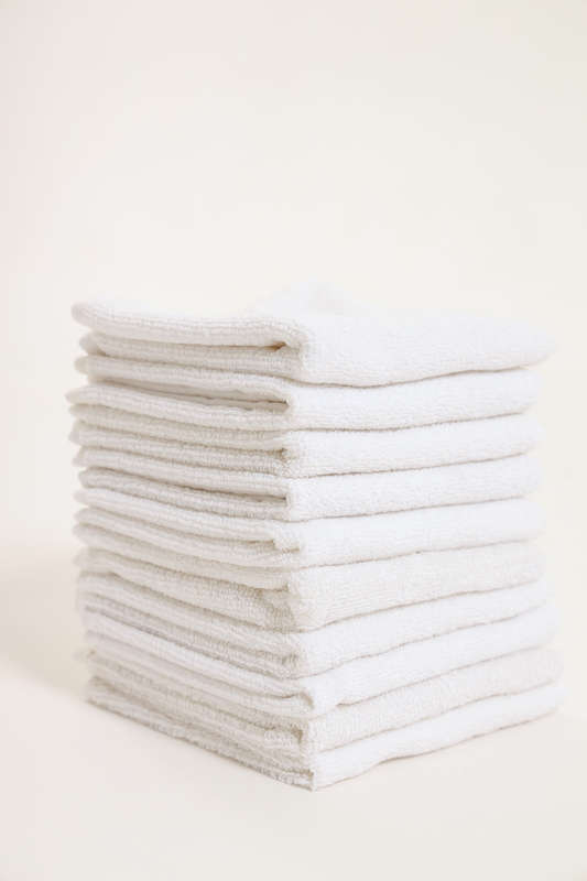 Senza® 5 Pcs Face Cloth Square White 300mm X 300mm