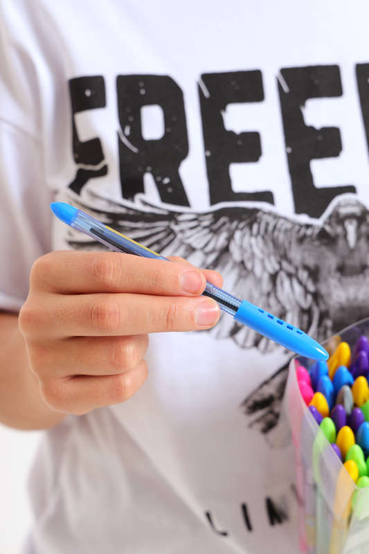 Senza® 50 Pcs Blue Ball Point Pens With Click Cap For School or Office