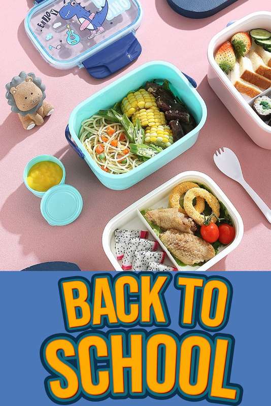 Senza® Dual Layer Lunch Box Set With Spoon &amp; Sauce Container 1600ml