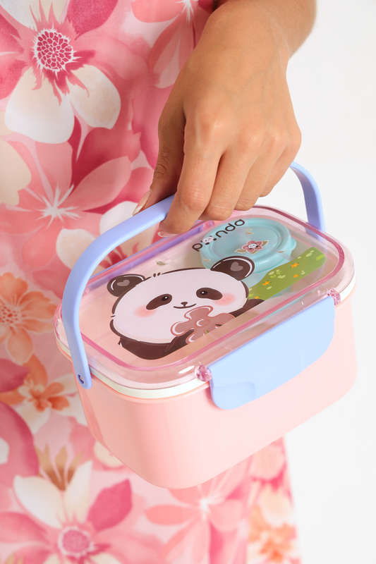Senza® Dual Layer Lunch Box Set With Spoon &amp; Sauce Container 1600ml