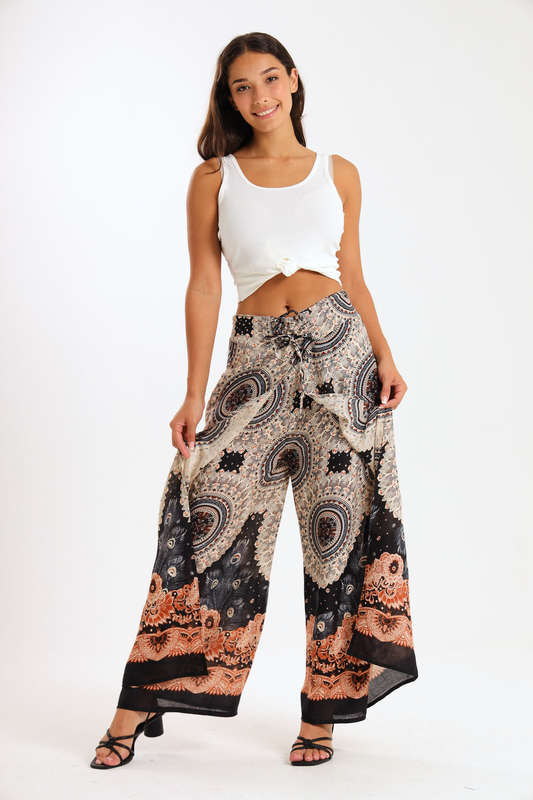 Senza® Ladies Genie Boho Harem Wide Leg Wrap Pants