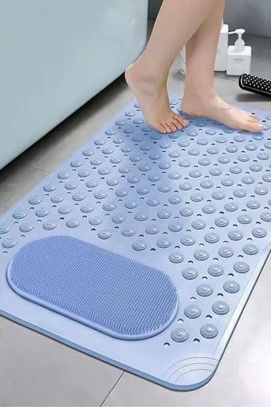 Senza® Non-Slip Cleaning Massage PVC Shower Mat With Suction Pad Oval