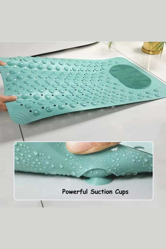 Senza® Non-Slip Cleaning Massage PVC Shower Mat With Suction Pad Oval