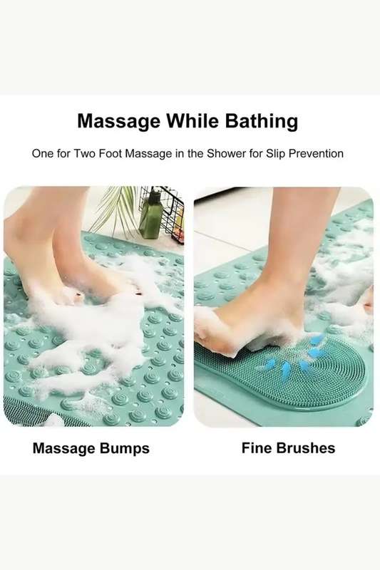 Senza® Non-Slip Cleaning Massage PVC Shower Mat With Suction Pad Oval