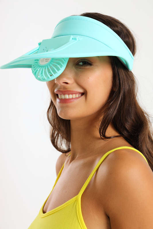 Senza® Rechargeable Sun Visor Hats with Fan For Women - Men - Kids