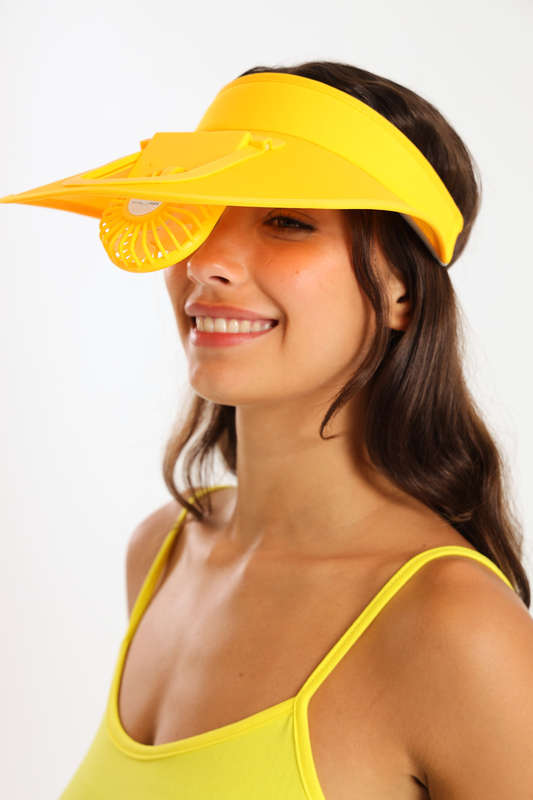 Senza® Rechargeable Sun Visor Hats with Fan For Women - Men - Kids