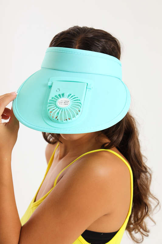 Senza® Rechargeable Sun Visor Hats with Fan For Women - Men - Kids