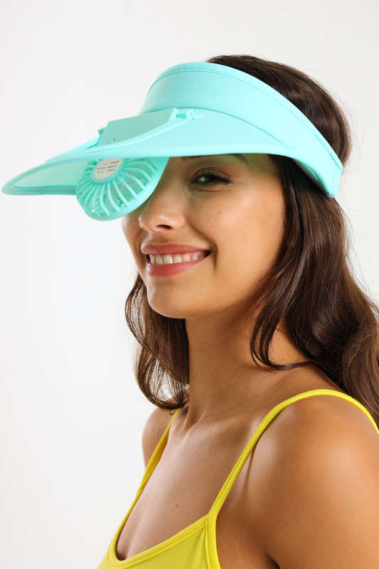 Senza® Rechargeable Sun Visor Hats with Fan For Women - Men - Kids