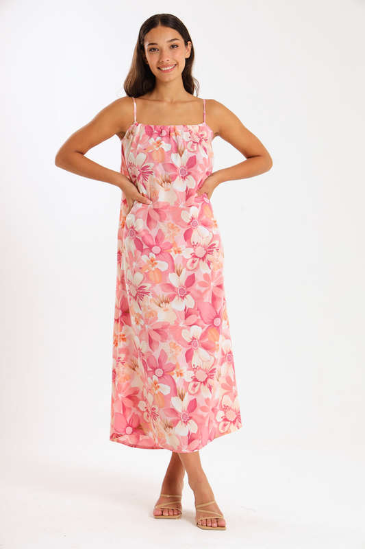 Sunset Rhythm Maxi Strappy Dress