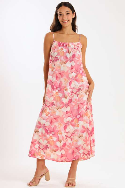 Sunset Rhythm Maxi Strappy Dress