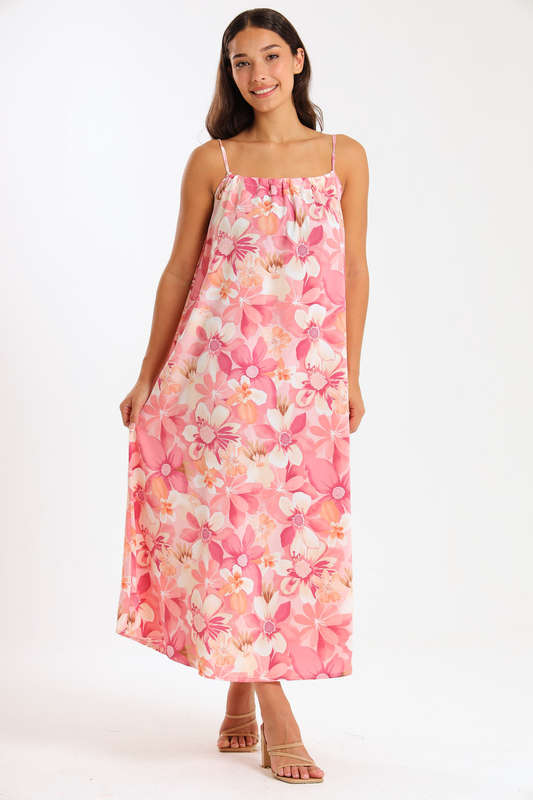 Sunset Rhythm Maxi Strappy Dress