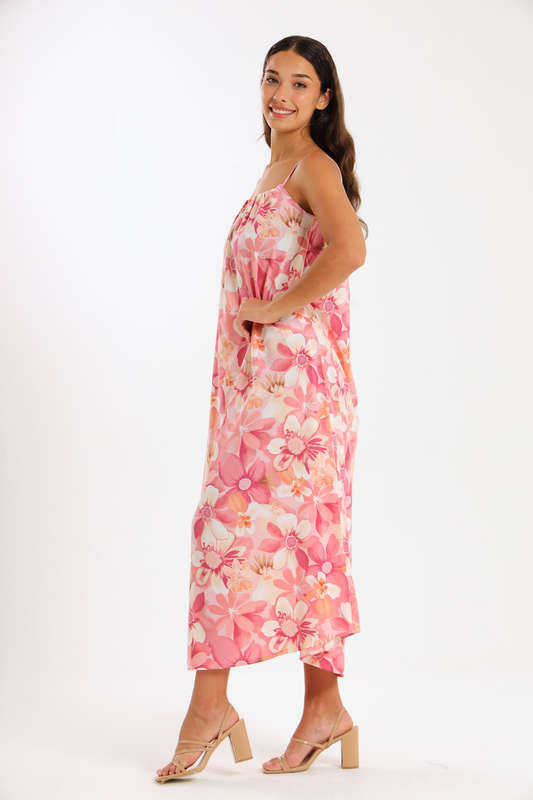 Sunset Rhythm Maxi Strappy Dress