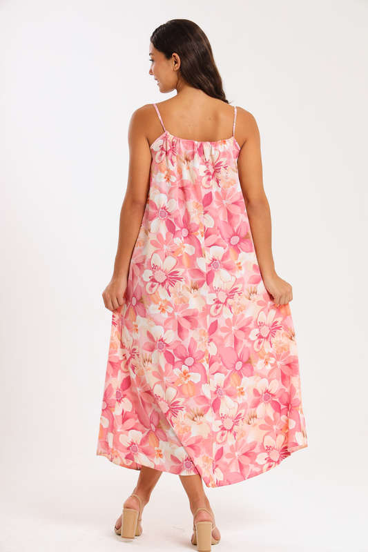 Sunset Rhythm Maxi Strappy Dress