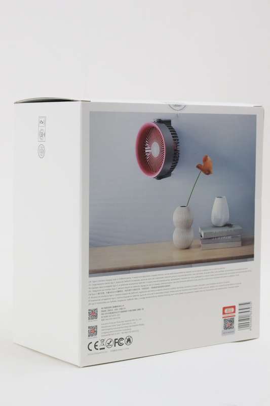 XO MF86 Rechargeable Silent Desktop or Wall Mounted Fan With 4 Speed Adjustment Pink 3600mAh