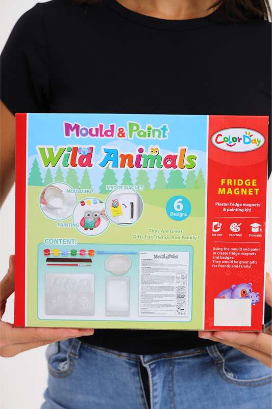 Children's Animal Shaped Fridge Magnet Mould with Paint Kit