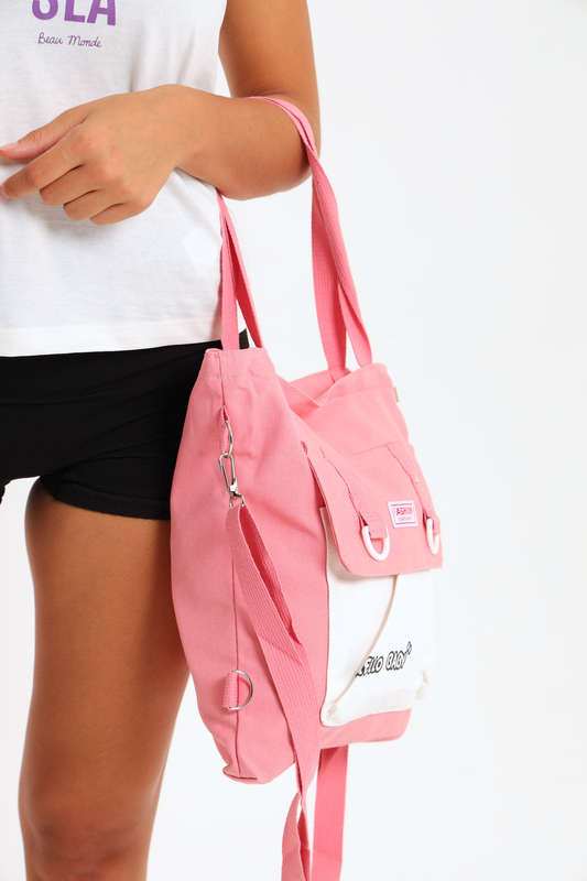 Ladies Canvas Tote Travel Bag With Multiple Compartments