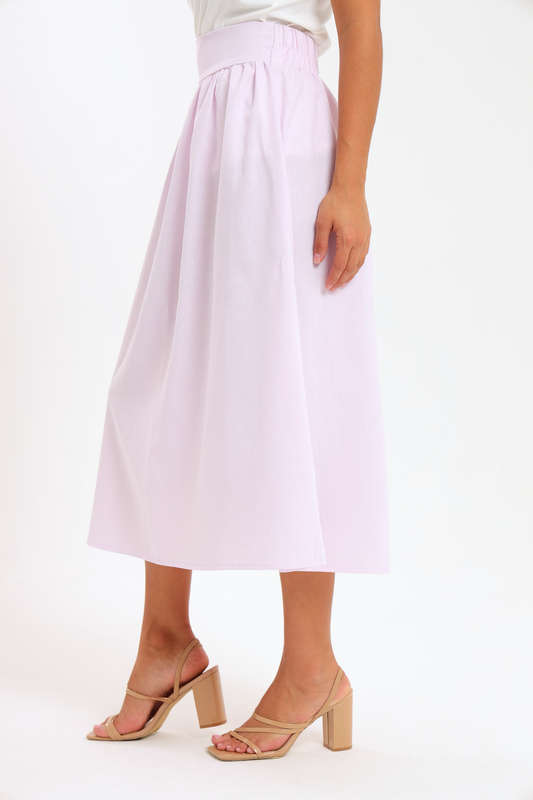 Ladies High Waisted Maxi Linen Skirt