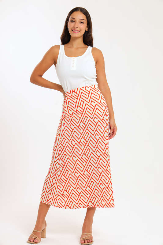 Ladies Printed Maxi Skirt