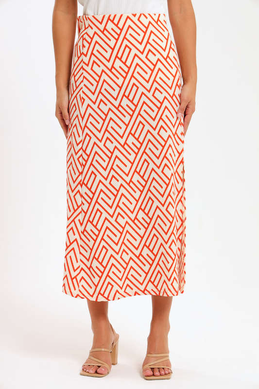 Ladies Printed Maxi Skirt