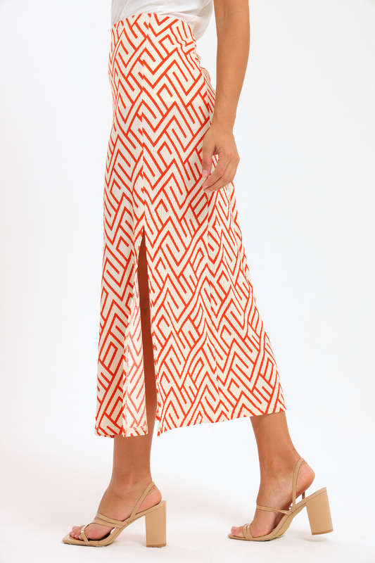Ladies Printed Maxi Skirt