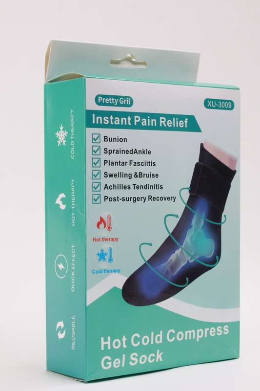 Reusable Hot/Cold Pain Relief Foot Sock Wrap 1 Piece