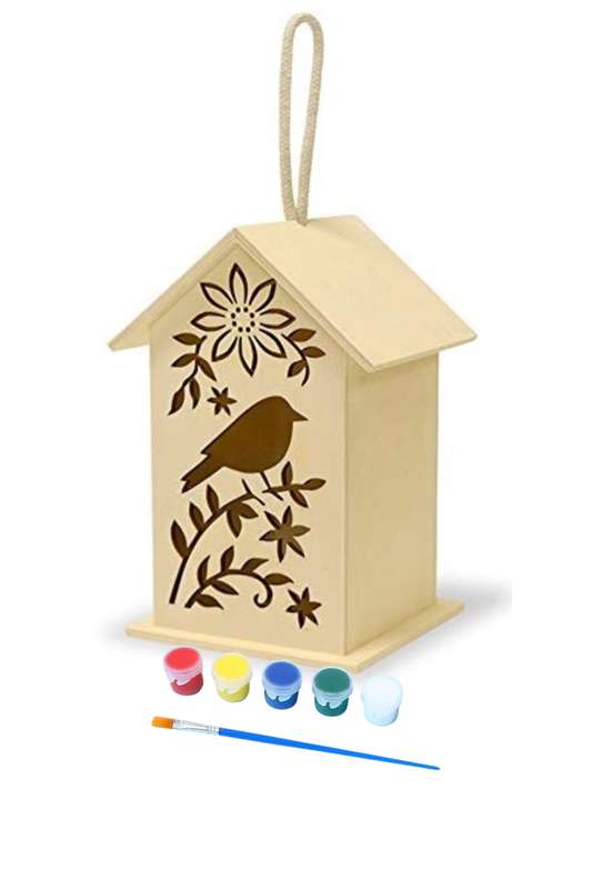 Senza® Art and Craft Paint Your Own Bird House Kit 200mm X 110mm