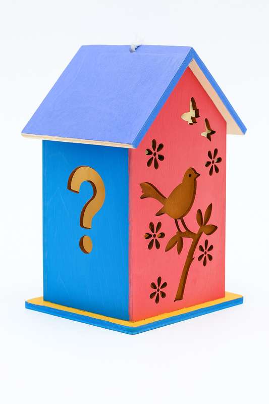 Senza® Art and Craft Paint Your Own Bird House Kit 200mm X 110mm