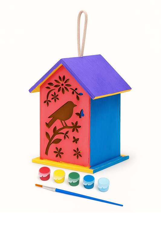 Senza® Art and Craft Paint Your Own Bird House Kit 200mm X 110mm