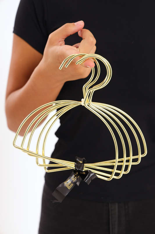 Senza® Luxury 5 Pack Gold Metal Scarf Hangers