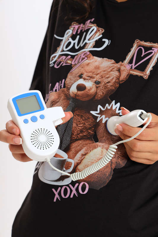 Ultrasonic Fetal Doppler Detect Baby Heartbeat Rate Probe Prenatal Monitor