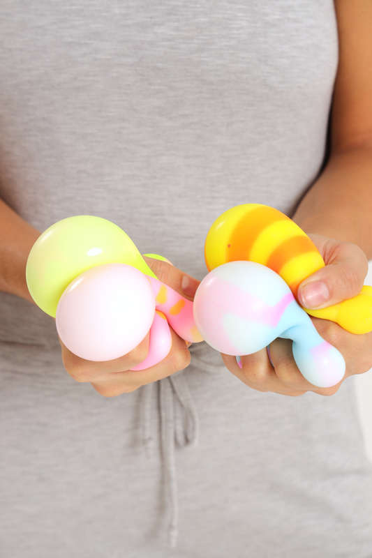 4 Pack Squeeze Squishy Sensory Easter Egg - Fidget Stress Ball Toy