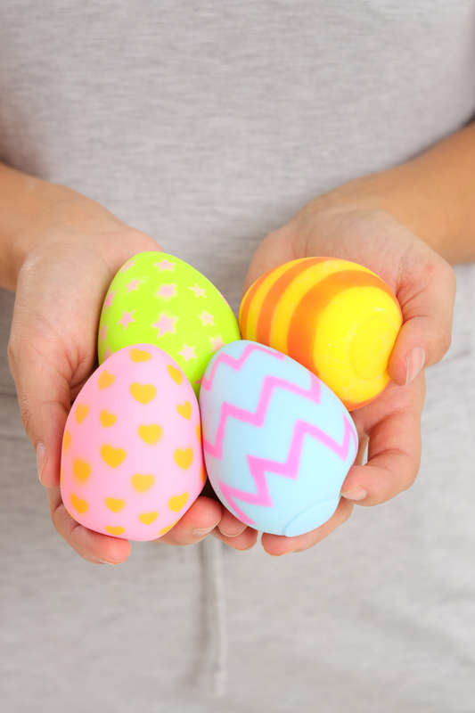 4 Pack Squeeze Squishy Sensory Easter Egg - Fidget Stress Ball Toy