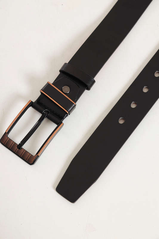 Unisex Classic PU Leather Prong Belt