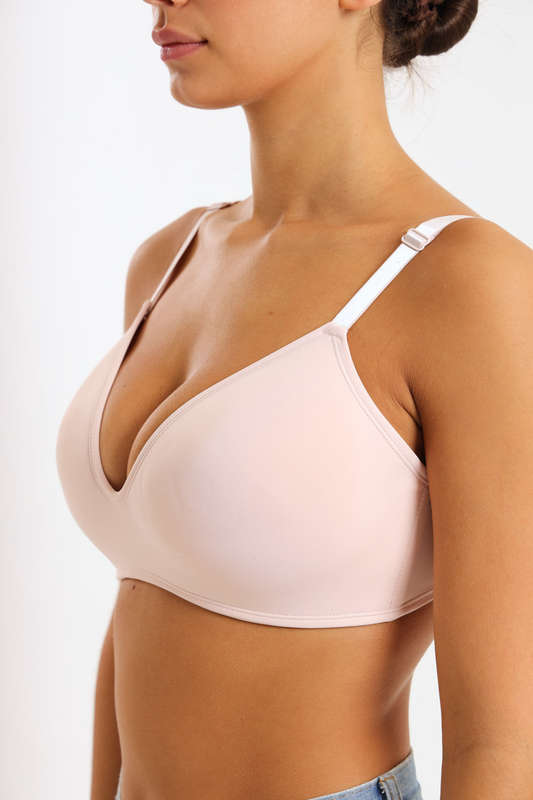Branded 2 Pack Montelle Plush Wirefree T-Shirt Comfort Bra C-D-DD For Large Bust