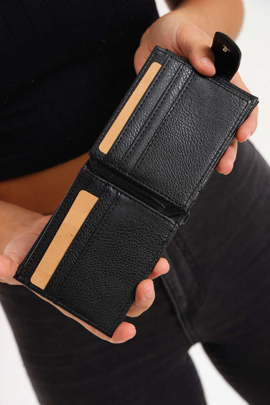 Classic Black PU Leather Multiple Card Wallet
