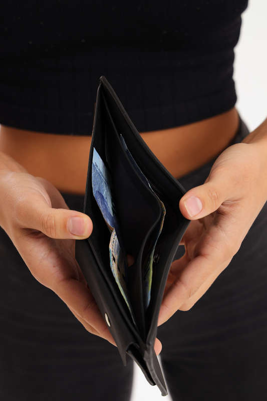 Classic Black PU Leather Multiple Card Wallet Suede