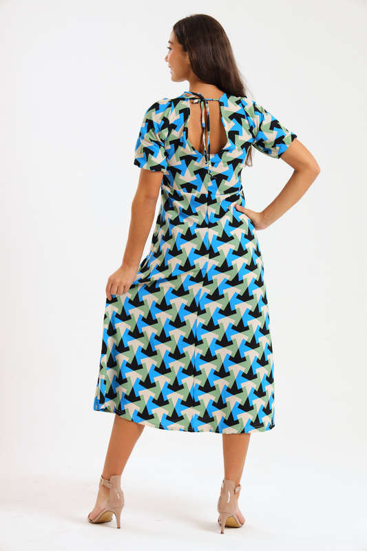 Georgia Geometric Printed Summer Dress