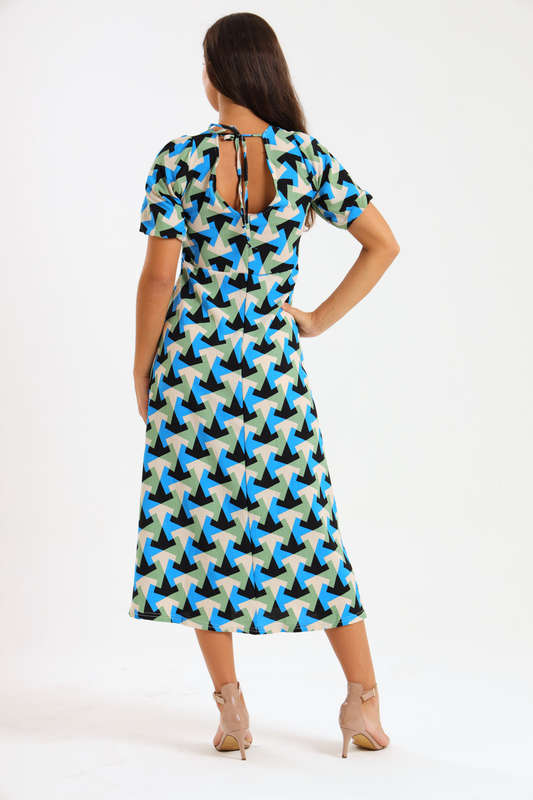 Georgia Geometric Printed Summer Dress