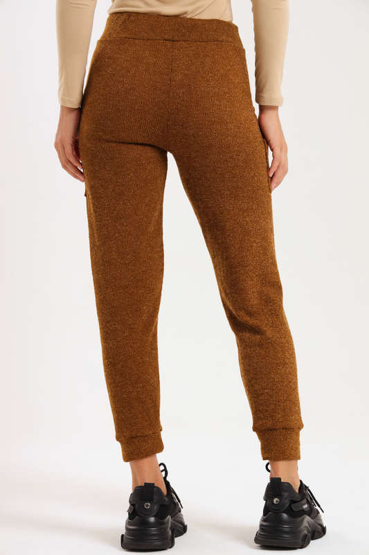 Ladies Italian Ribbed Track Pants with Pockets