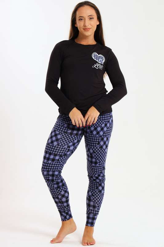 Ladies Printed Comfy Long Sleeve Pyjama Set