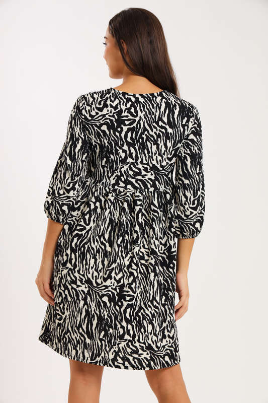 Ladies Printed Hem Casual Fit Dress