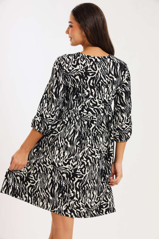 Ladies Printed Hem Casual Fit Dress