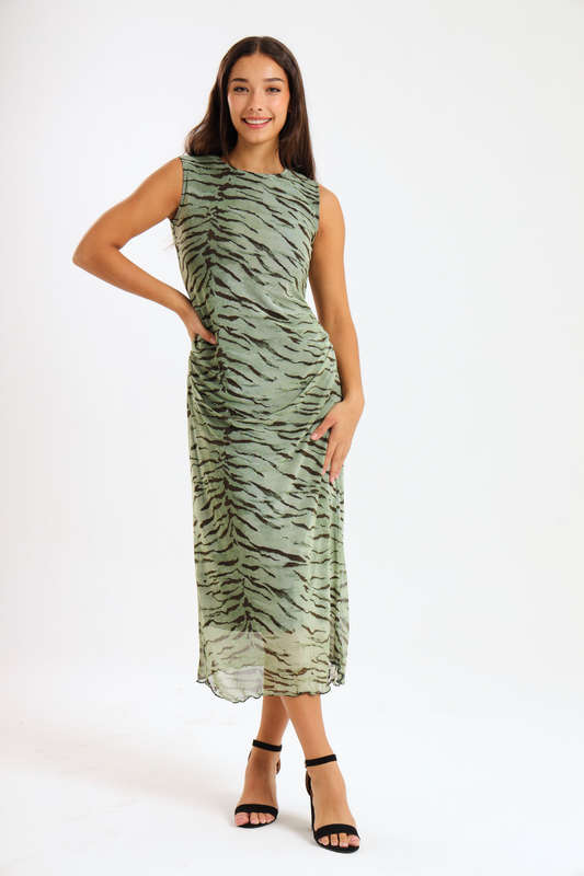 Lucia Ladies Sleeveless Mesh Evening - Office Dress
