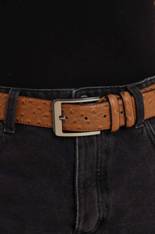 Ostrich PU Leather Belt 30mm