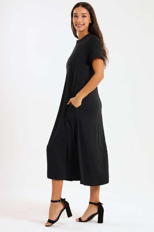 Pearson Short Sleeve Midaxi Summer Dress With Pockets